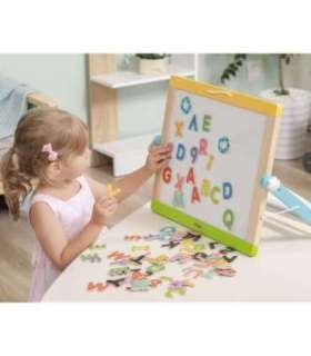 VIGA Drewniany Zestaw Magnetyczny Literki i cyferki