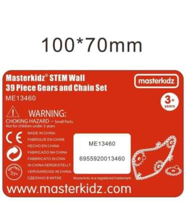MASTERKIDZ Koła Zębate Zbuduj Własny Mechanizm - Tablica Naukowo-Kreatywna STEM