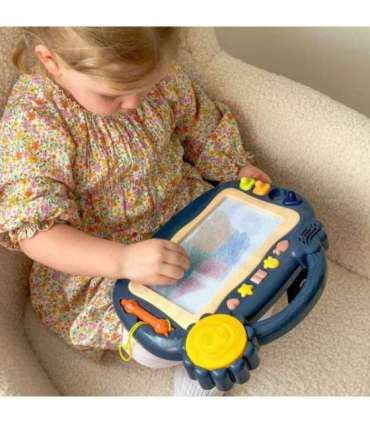 WOOPIE Znikopis Tablica Magnetyczna Kolorowa Stempelki Niebieski