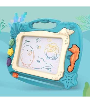 WOOPIE Znikopis Tablica Magnetyczna Kolorowa Stempelki Motyw Oceanu Zielony