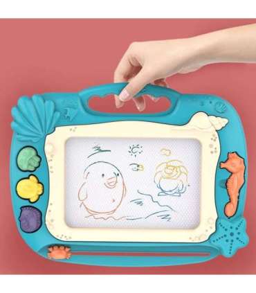 WOOPIE Znikopis Tablica Magnetyczna Kolorowa Stempelki Motyw Oceanu Zielony