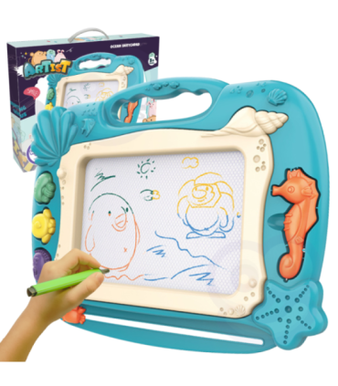 WOOPIE Znikopis Tablica Magnetyczna Kolorowa Stempelki Motyw Oceanu Zielony