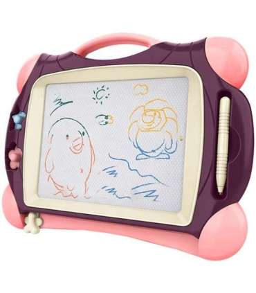 WOOPIE Znikopis Tablica Magnetyczna Kolorowa + 2 Stempelki Fioletowy