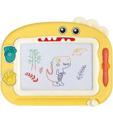 WOOPIE Znikopis Tablica Magnetyczna Kolorowa + 2 Stempelki Dinozaur