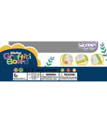 WOOPIE Znikopis Tablica Magnetyczna Kolorowa + 2 Stempelki Dinozaur