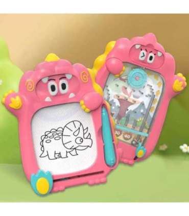 WOOPIE Znikopis Tablica Magnetyczna 2w1 Gra Zręcznościowa Pinball Flipper Różowa