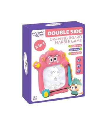 WOOPIE Znikopis Tablica Magnetyczna 2w1 Gra Zręcznościowa Pinball Flipper Różowa