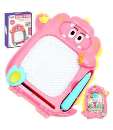 WOOPIE Znikopis Tablica Magnetyczna 2w1 Gra Zręcznościowa Pinball Flipper Różowa