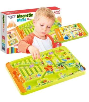 WOOPIE Magnetyczny Labirynt 2w1 Gra Chińczyk