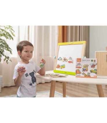 VIGA Drewniane magnesy pojazdy zestaw