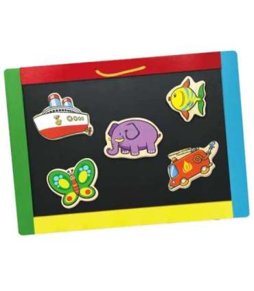 VIGA Drewniane magnesy pojazdy zestaw