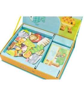 CLASSIC WORLD Układanka Magnetyczna Zwierzęta Tablica Klocki Puzzle Pamięć 60 el.