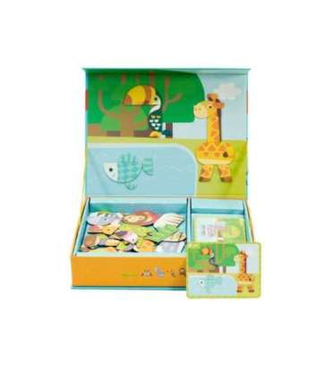 CLASSIC WORLD Układanka Magnetyczna Zwierzęta Tablica Klocki Puzzle Pamięć 60 el.