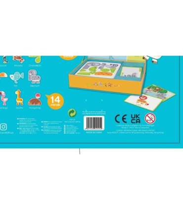 CLASSIC WORLD Układanka Magnetyczna Zwierzęta Tablica Klocki Puzzle Pamięć 60 el.