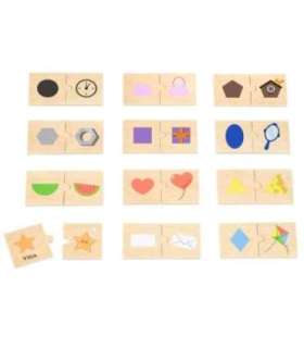 VIGA Zestaw Puzzle Łączenie Kształtów i Przedmiotów