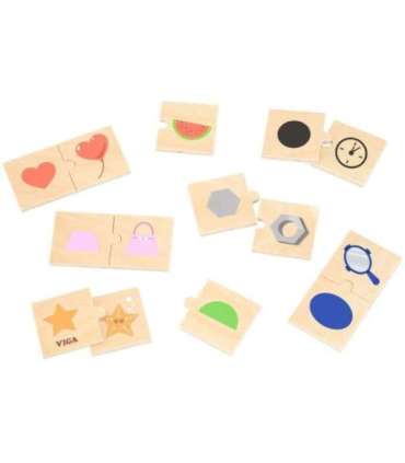VIGA Zestaw Puzzle Łączenie Kształtów i Przedmiotów