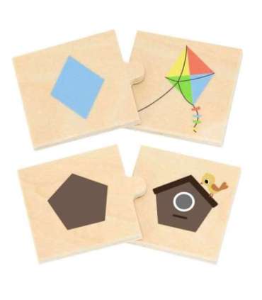 VIGA Zestaw Puzzle Łączenie Kształtów i Przedmiotów