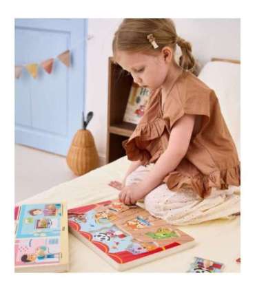 VIGA Puzzle Dźwiękowe Dopasuj Muzykujące Zwierzęta