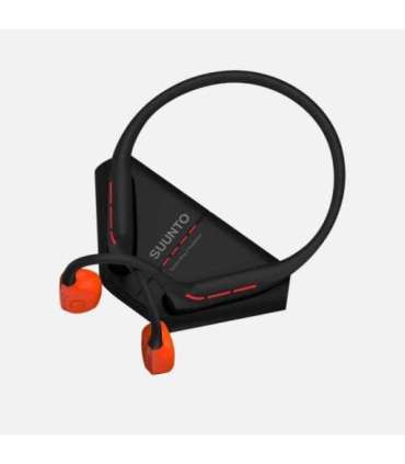 Suunto Wing 2 Coral Orange wireless bone conduction headphones with power bank