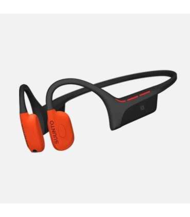 Suunto Wing 2 Coral Orange wireless bone conduction headphones with power bank
