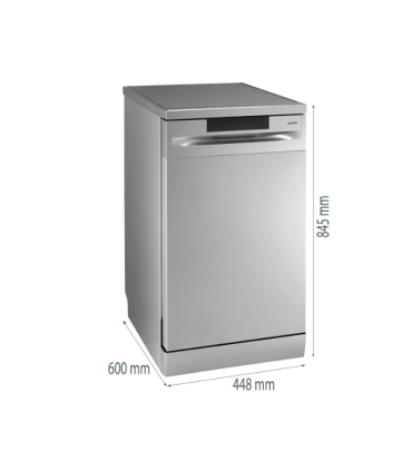 Dishwasher GS520E15S Free standing Width 45 cm Number of place settings 9 Number of programs 5 Energy