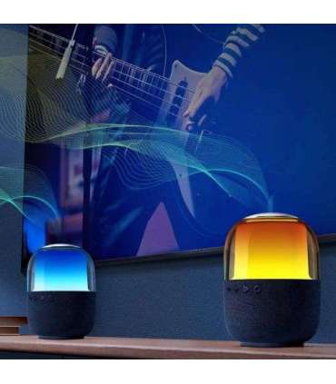 Joyroom Bluetooth Speaker, BT 5.3, RGB light Black (JR-ML05)