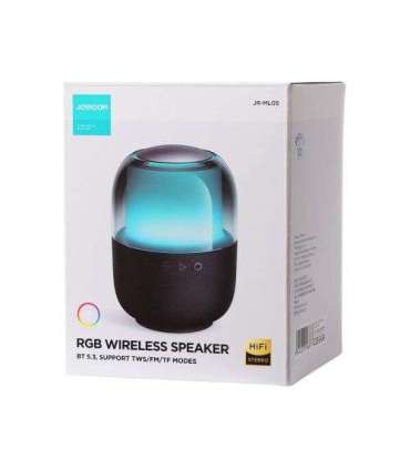 Joyroom Bluetooth Speaker, BT 5.3, RGB light Black (JR-ML05)