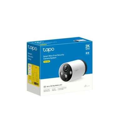 TP-Link Camera Tapo C420S1 Wireless Outdoor Security, 2K QHD, AI, Night Vision, White EU