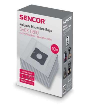 Dust bags 10 pcs Sencor SVC55, 60, 83, 85, 93