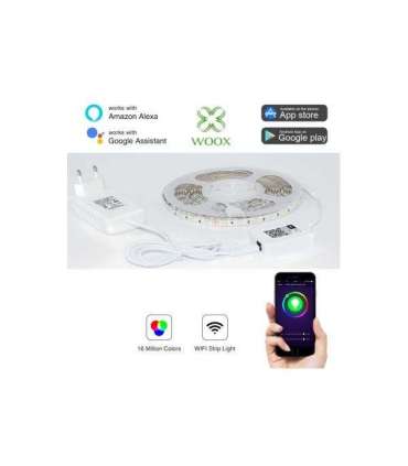 WOOX R5093 Smart LED strip, 5m, 1000lm, Full colour RGB + Warm White 1000