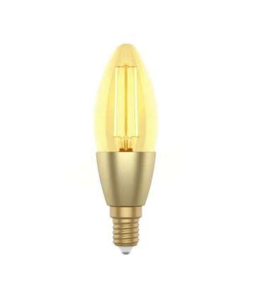 WOOX R5141 Smart Candle C37 Filament LED Bulb, Wi-FI, E14, 4.9W, 470 lm, Warm White 2700K