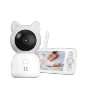 XENON X7202 Smart Baby camera with monitor, Wi-Fi, 2.4 Ghz, 3 MP, 2-way audio, SD, White