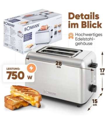 Toaster Bomann, inox
