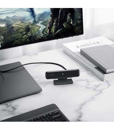 Aukey PC-W1 Stream Series Full HD Webcam with 1/2,7"-CMOS Sensor  black