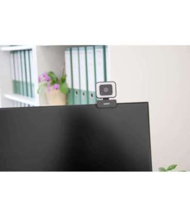 Aukey PC-LM6 Stream Series with Ring Light Full HD Webcam with 1/3"-CMOS Sensor  black
