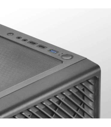 Mars Gaming MC-F Black, ATX Gaming Semitower, Full Tempered Glass Window, Metal-Mesh Front, 4x 120mm ARGB Fans