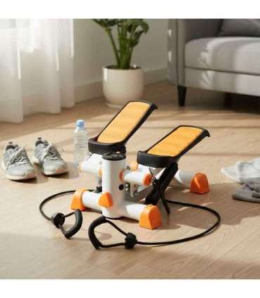 S3092 ORANGE-WHITE MINI STEPPER WITH ROPES HMS