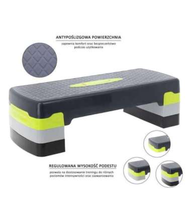 AS002 AEROBIC STEP HMS (green - grey) HMS