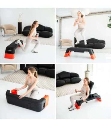 AS009 PRO ADJUSTABLE AEROBIC STEP WITH BENCH FUNCTION COMMERCIAL HMS