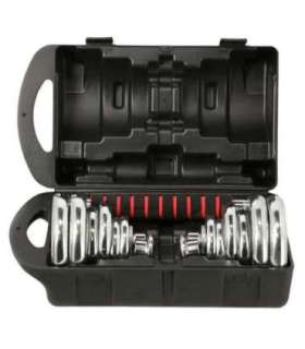 STC21 CHROME ADJUSTABLE DUMBBELLS IN A CASE 20KG HMS
