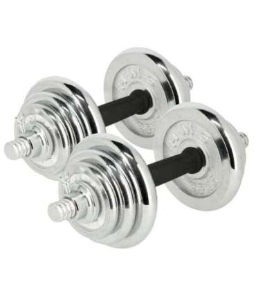 STC21 CHROME ADJUSTABLE DUMBBELLS IN A CASE 20KG HMS