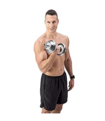 STC21 CHROME ADJUSTABLE DUMBBELLS IN A CASE 20KG HMS