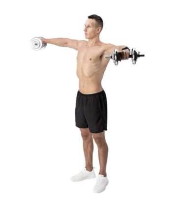 STC21 CHROME ADJUSTABLE DUMBBELLS IN A CASE 20KG HMS