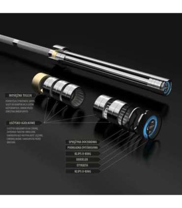 GO900 OLYMPIC BAR 220CM WITH LOCK JAW HMS PREMIUM