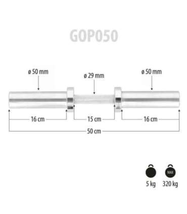 GOP050 OLYMPIC SHORT BAR 5KG 50CM HMS