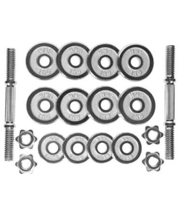 STC15 CHROME ADJUSTABLE DUMBBELLS IN A CASE 15KG HMS