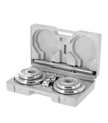 STC20 CHROME ADJUSTABLE DUMBBELLS IN A CASE 20KG HMS