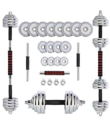 STC30 CHROME ADJUSTABLE DUMBBELLS IN A CASE 30KG HMS