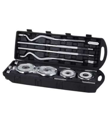 STC55 CHROME ADJUSTABLE DUMBBELLS IN A CASE 55KG HMS