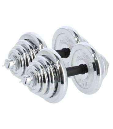 STC55 CHROME ADJUSTABLE DUMBBELLS IN A CASE 55KG HMS